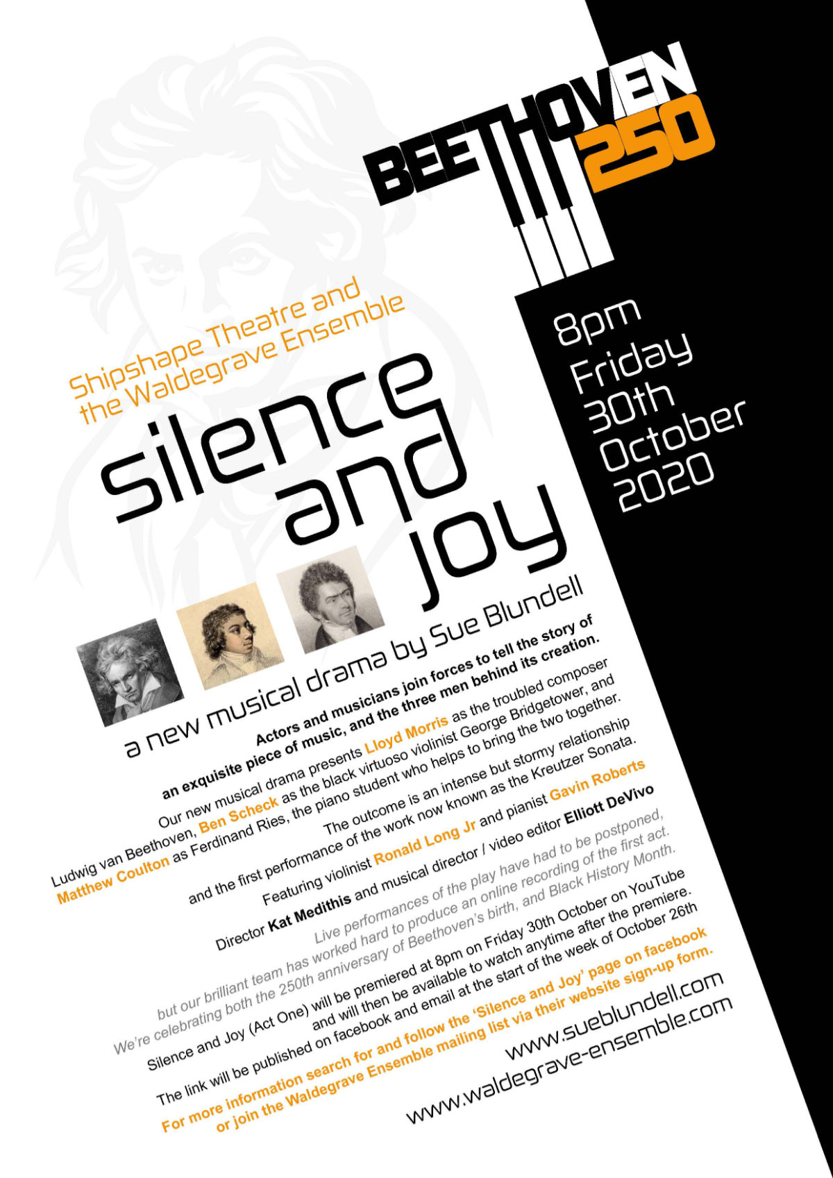 Beethoven Silence and Joy Poster